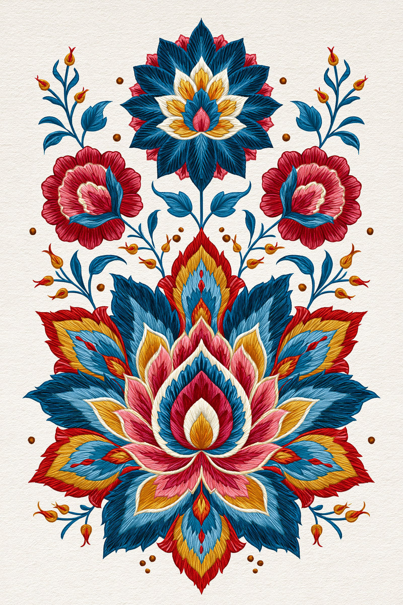 Mughal And Persian Garden Inspired from Mughal & Persian Garden Embroidery Book 4, a digital embroidery design reference for machine embroidery designs, embroidery patterns and botanical and floral embroidery.