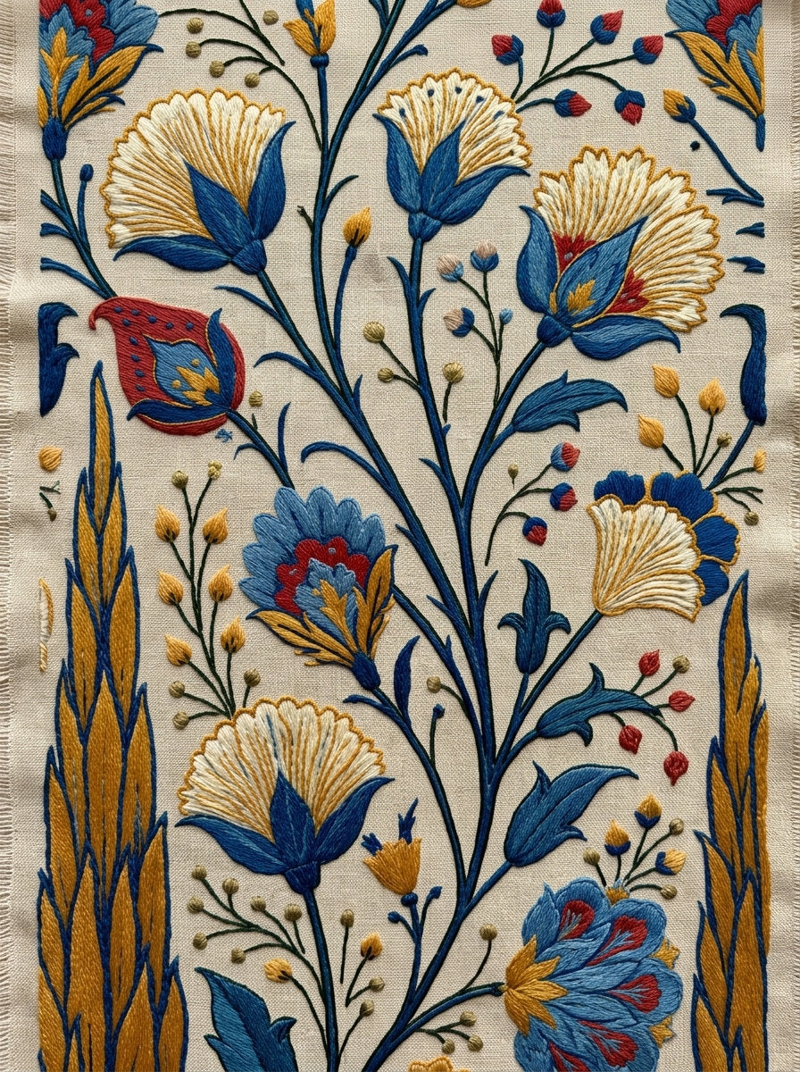 Mughal And Persian Garden Png from Mughal & Persian Garden Embroidery Book 6, a digital embroidery design reference for machine embroidery designs, embroidery patterns and botanical and floral embroidery.