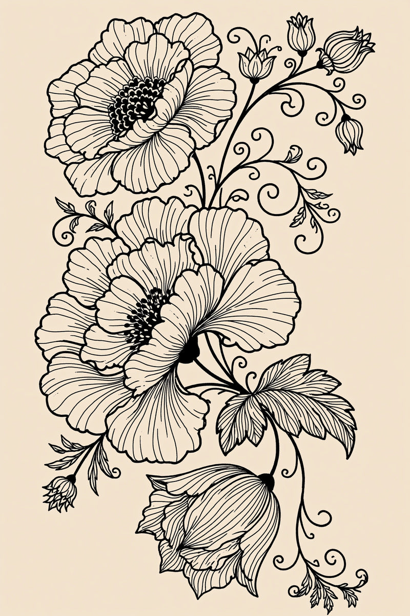 Mughal Floral Corner Mughal Persian 02 from Mughal, Persian & Oriental Embroidery Book 1, a digital embroidery design reference for machine embroidery designs, embroidery patterns and corner embroidery.