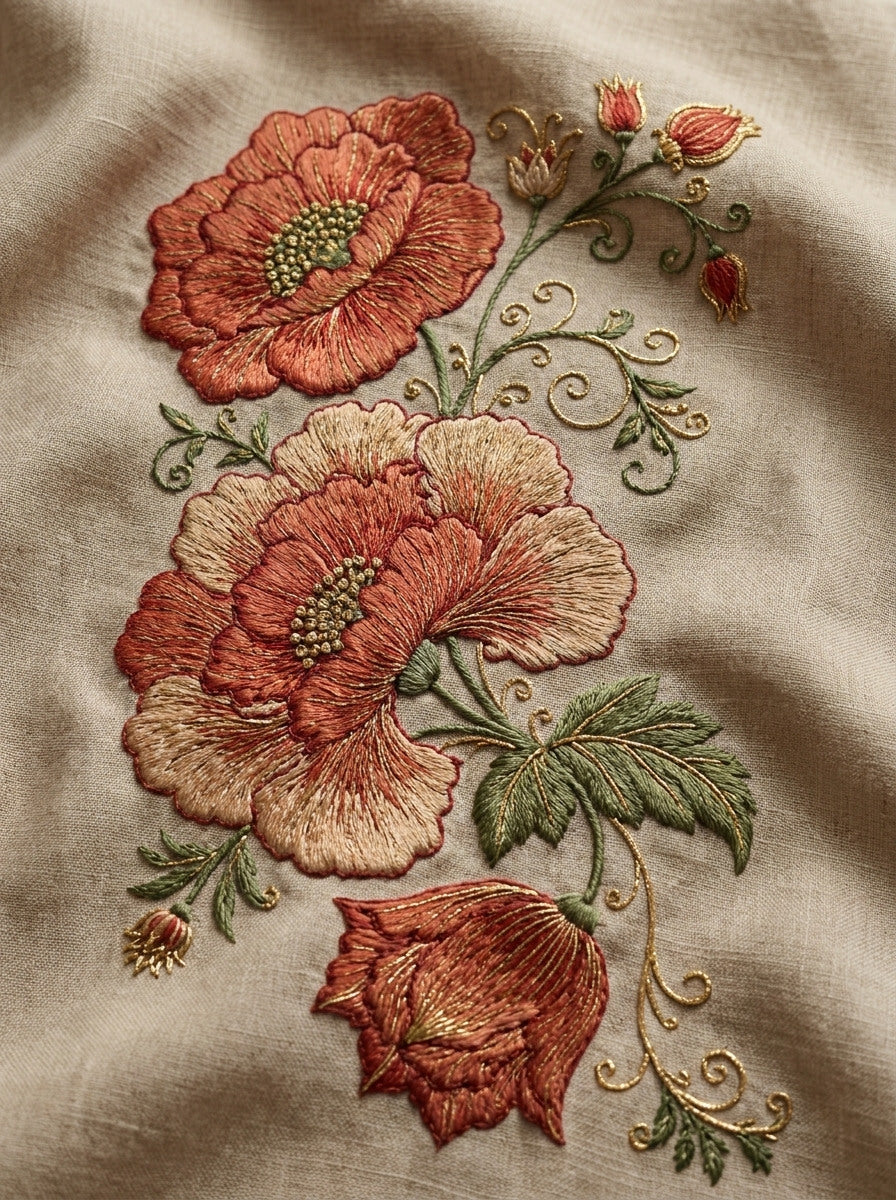 Mughal Floral Corner Mughal Persian 02 from Mughal, Persian & Oriental Embroidery Book 1, a digital embroidery design reference for machine embroidery designs, embroidery patterns and corner embroidery.