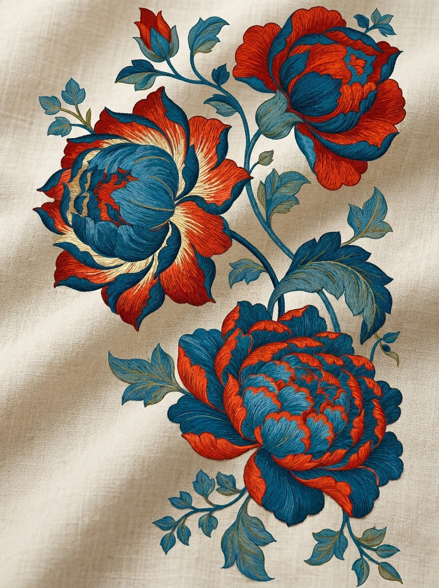Mughal Floral Corner Mughal Persian 02 from Mughal, Persian & Oriental Embroidery Book 4, a digital embroidery design reference for machine embroidery designs, embroidery patterns and corner embroidery.