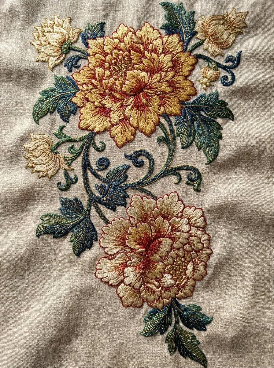 Digital PDF embroidery design bundle cover preview for Botanical Garden Archive Bundle 3, featuring curated embroidery patterns, motif library references and textile design… - preview 29