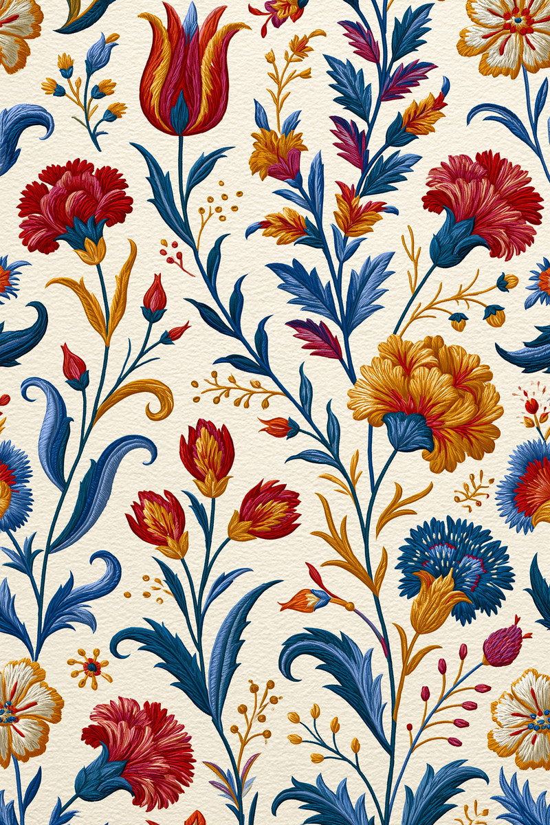 Mughal Floral Sprigs And Persian from Mughal & Persian Garden Embroidery Book 1, a digital embroidery design reference for machine embroidery designs, embroidery patterns and small motif and accent designs.