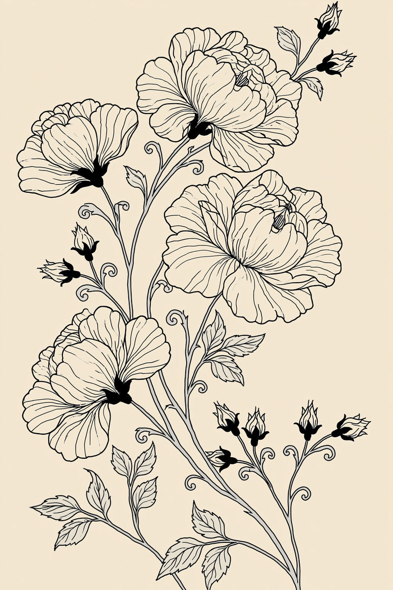 Mughal Rose Garden Motif Mughal from Mughal, Persian & Oriental Embroidery Book 2, a digital embroidery design reference for machine embroidery designs, embroidery patterns and botanical and floral embroidery.