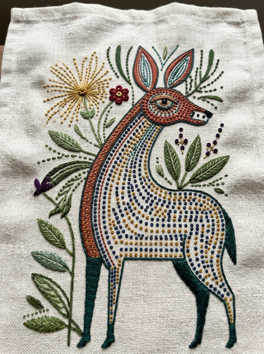Naive Folk Animal Motif Global from Global Folk Art Embroidery Book 4, a digital embroidery design reference for machine embroidery designs, embroidery patterns and embroidery design reference.