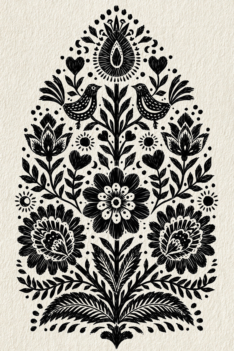 Naive Home Textile Folk Panel 02 from Global Folk Art Embroidery Book 4, a digital embroidery design reference for machine embroidery designs, embroidery patterns and embroidery design reference.