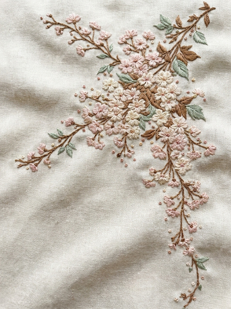 Napkin Corner Floral Frame Classic from Classic Frames & Borders Book 8, a digital embroidery design reference for machine embroidery designs, embroidery patterns and border and edge embroidery.