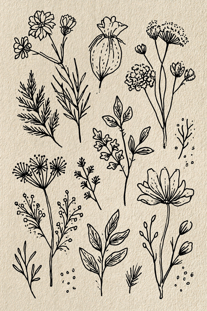 Napkin Gift And Linen Label from Botanical Sprig Library Book 8, a digital embroidery design reference for machine embroidery designs, embroidery patterns and frames and monogram spaces.