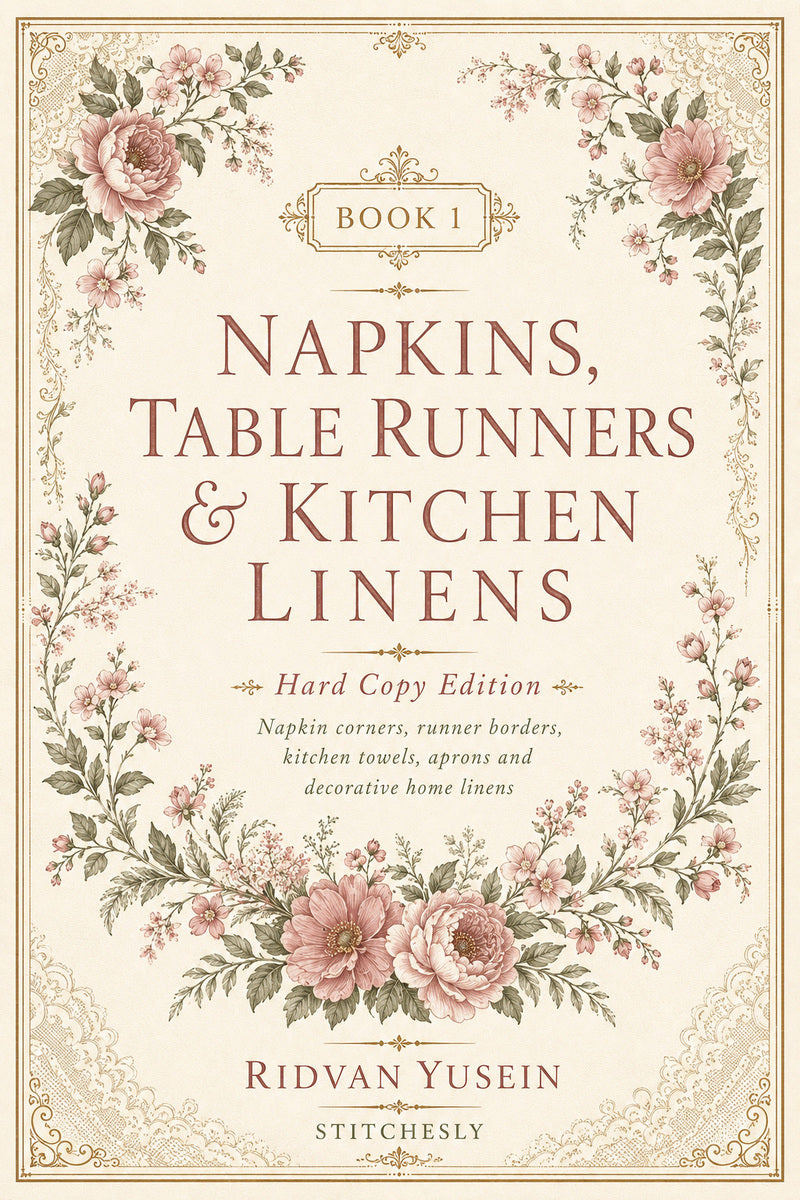 Napkins, Table Runners and Kitchen Linens Book One, cover view 2.