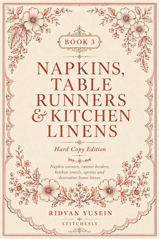 Napkins, Table Runners and Kitchen Linens Book Three, cover view 2.