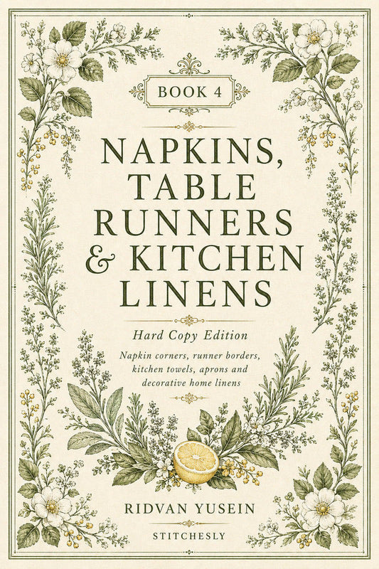 Napkins, Table Runners and Kitchen Linens Book Four, cover view 2.