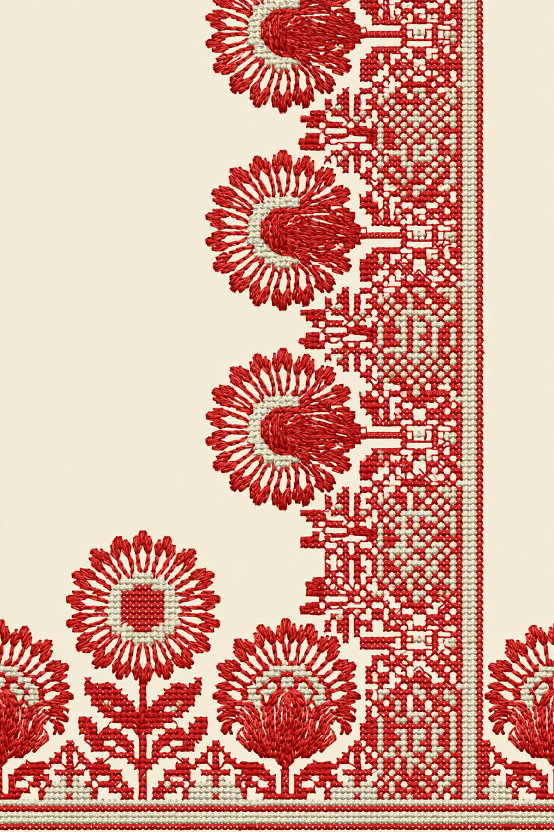Narrow Colbert Sampler Band from Colbert Embroidery Studies Book 2, a digital embroidery design reference for machine embroidery designs, embroidery patterns and border and edge embroidery.