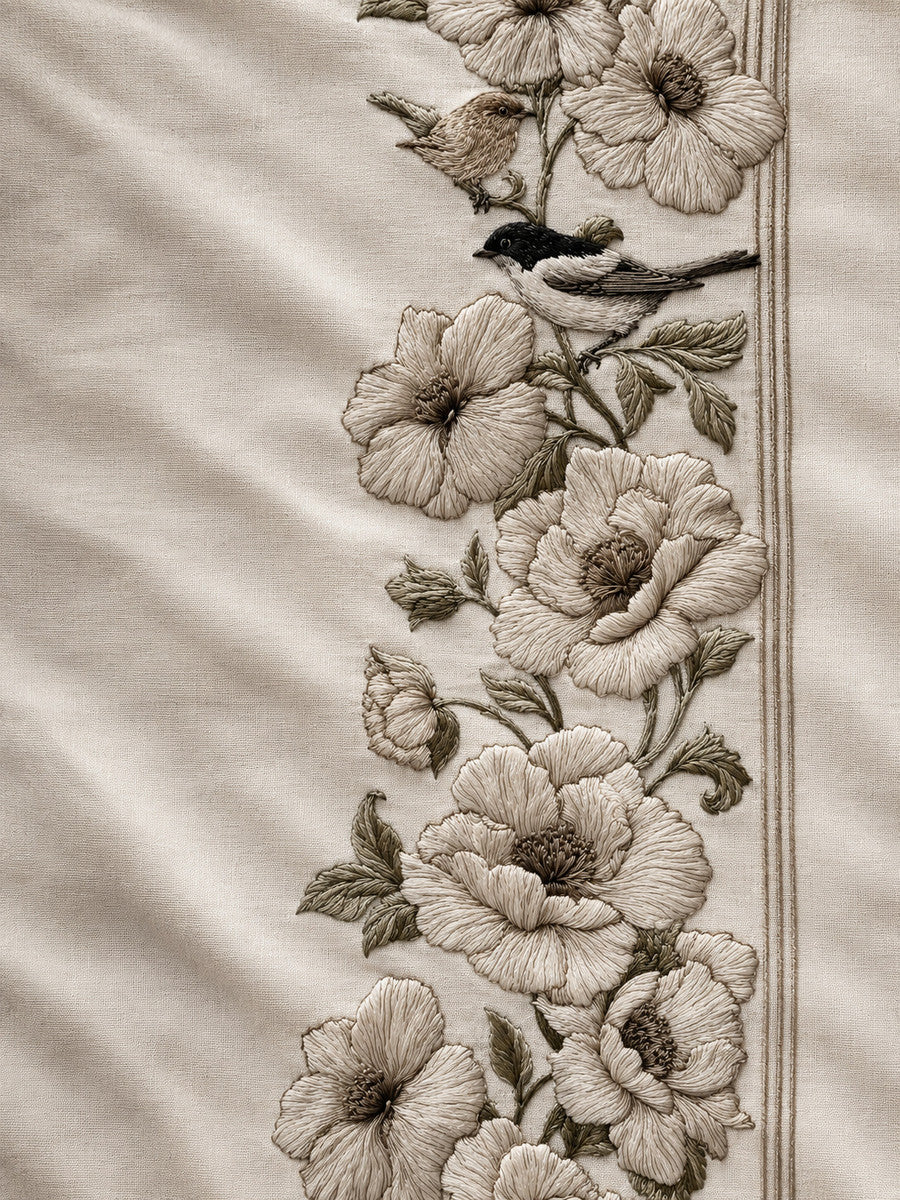 Nature Inspired Border Band from Art Nouveau Needlework Book 4, a digital embroidery design reference for machine embroidery designs, embroidery patterns and border and edge embroidery.