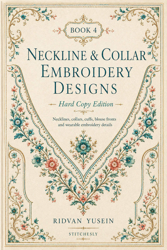 Neckline and Collar Embroidery Designs Book Four, cover view 2.
