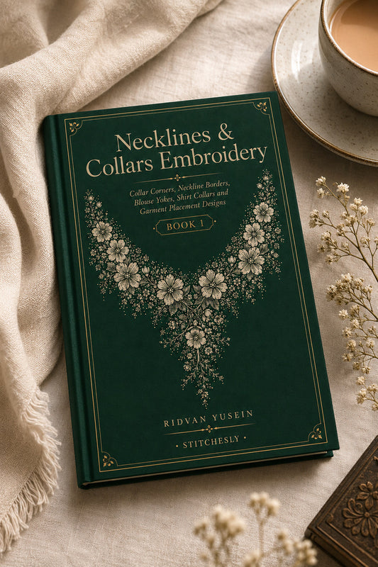 Necklines And Collars Embroidery 1 Book 02 from Necklines & Collars Embroidery Book 1, a digital embroidery design reference for machine embroidery designs, embroidery patterns and garment placement ideas.