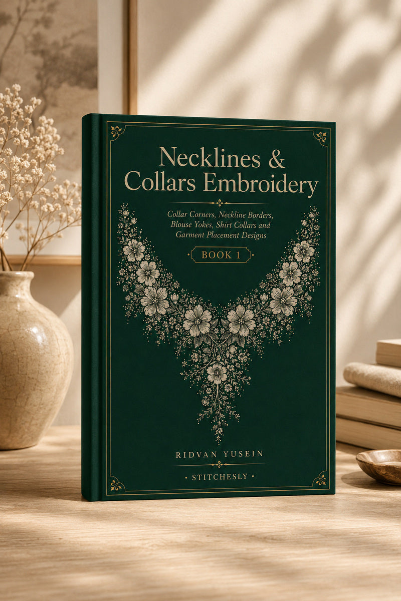 Necklines And Collars Embroidery 1 Book 03 from Necklines & Collars Embroidery Book 1, a digital embroidery design reference for machine embroidery designs, embroidery patterns and garment placement ideas.