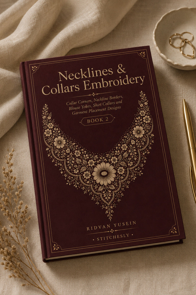 Necklines And Collars Embroidery 2 Book 02 from Necklines & Collars Embroidery Book 2, a digital embroidery design reference for machine embroidery designs, embroidery patterns and garment placement ideas.