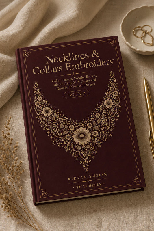Necklines And Collars Embroidery 2 Book 02 from Necklines & Collars Embroidery Book 2, a digital embroidery design reference for machine embroidery designs, embroidery patterns and garment placement ideas.