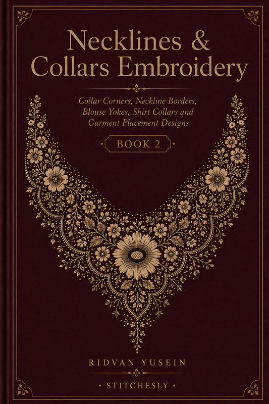 Necklines And Collars Embroidery 2 Book 03 from Necklines & Collars Embroidery Book 2, a digital embroidery design reference for machine embroidery designs, embroidery patterns and garment placement ideas.