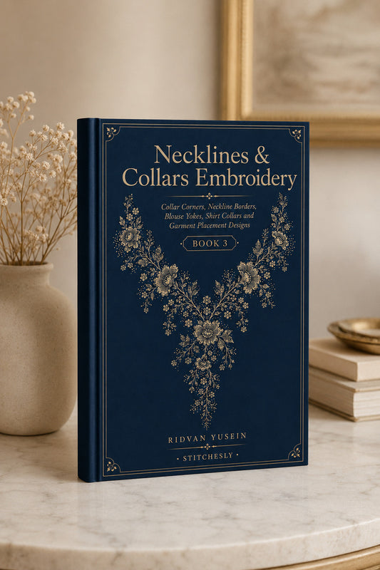 Necklines And Collars Embroidery 3 Book 02 from Necklines & Collars Embroidery Book 3, a digital embroidery design reference for machine embroidery designs, embroidery patterns and garment placement ideas.