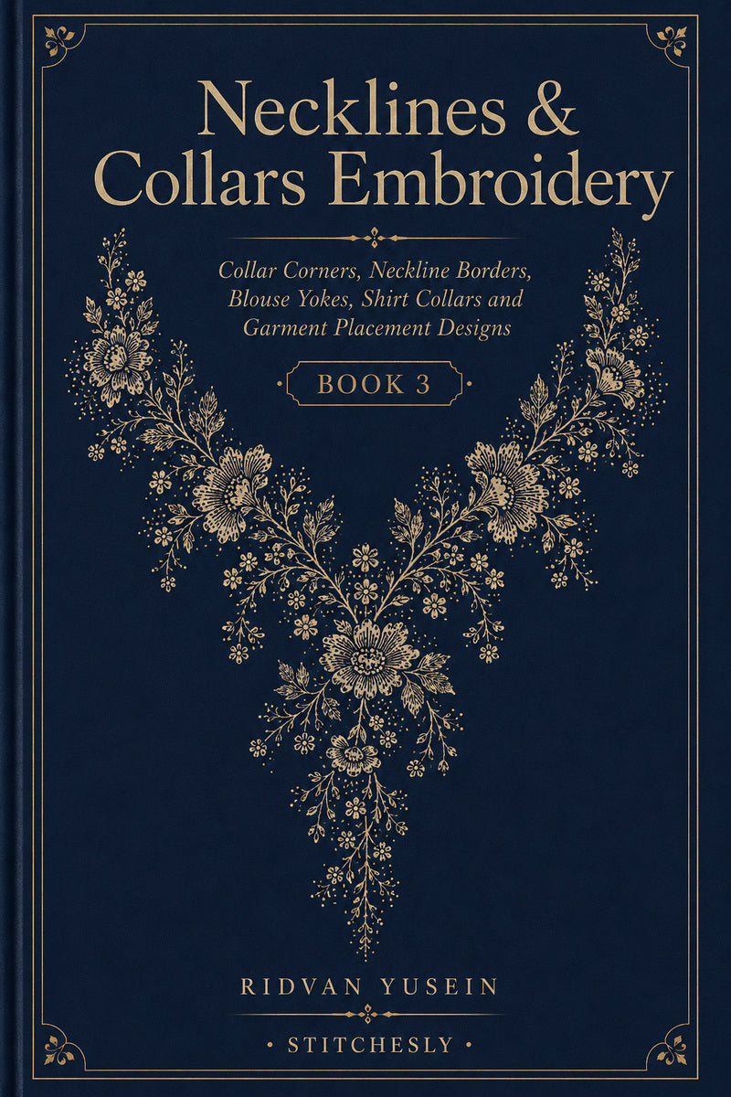 Necklines And Collars Embroidery 3 Book 03 from Necklines & Collars Embroidery Book 3, a digital embroidery design reference for machine embroidery designs, embroidery patterns and garment placement ideas.