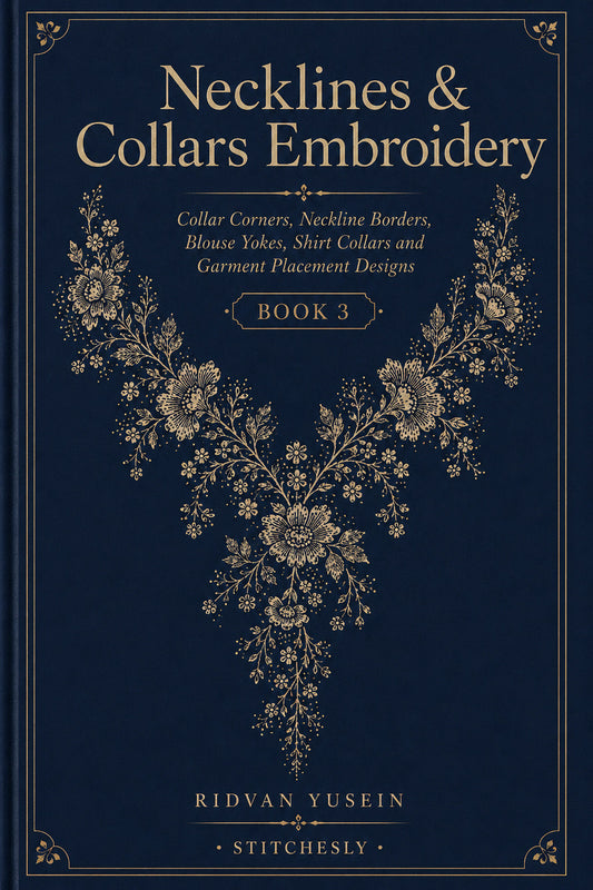 Necklines And Collars Embroidery 3 Book 03 from Necklines & Collars Embroidery Book 3, a digital embroidery design reference for machine embroidery designs, embroidery patterns and garment placement ideas.