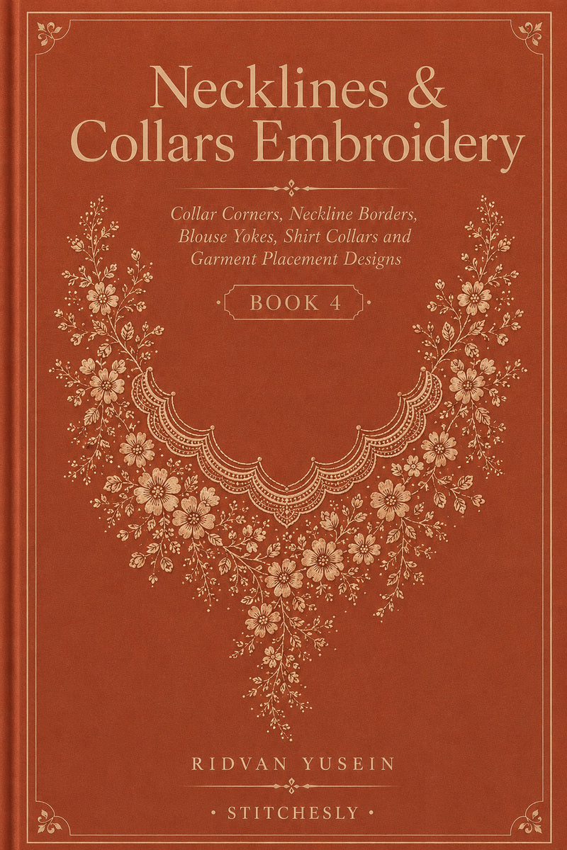 Necklines And Collars Embroidery 4 Book 02 from Necklines & Collars Embroidery Book 4, a digital embroidery design reference for machine embroidery designs, embroidery patterns and garment placement ideas.