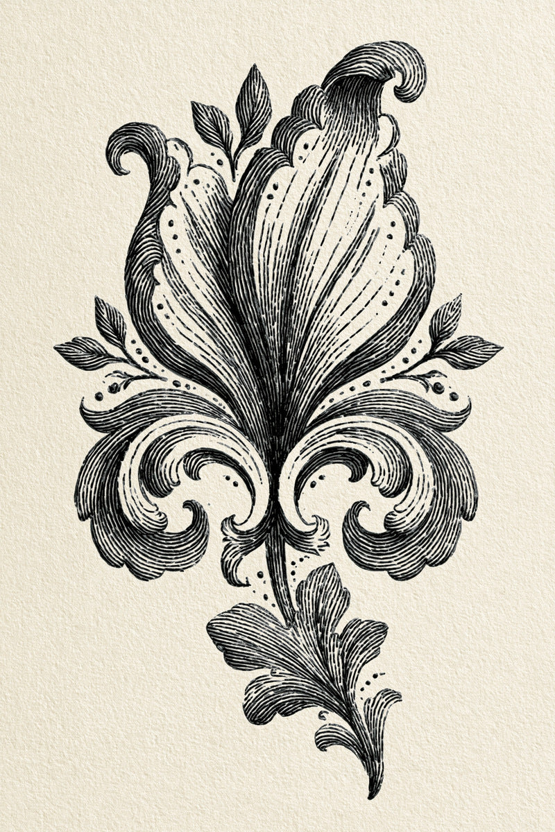 Neo Baroque Mini Petal Pair from Neo Baroque Petal Forms Book 1, a digital embroidery design reference for machine embroidery designs, embroidery patterns and small motif and accent designs.