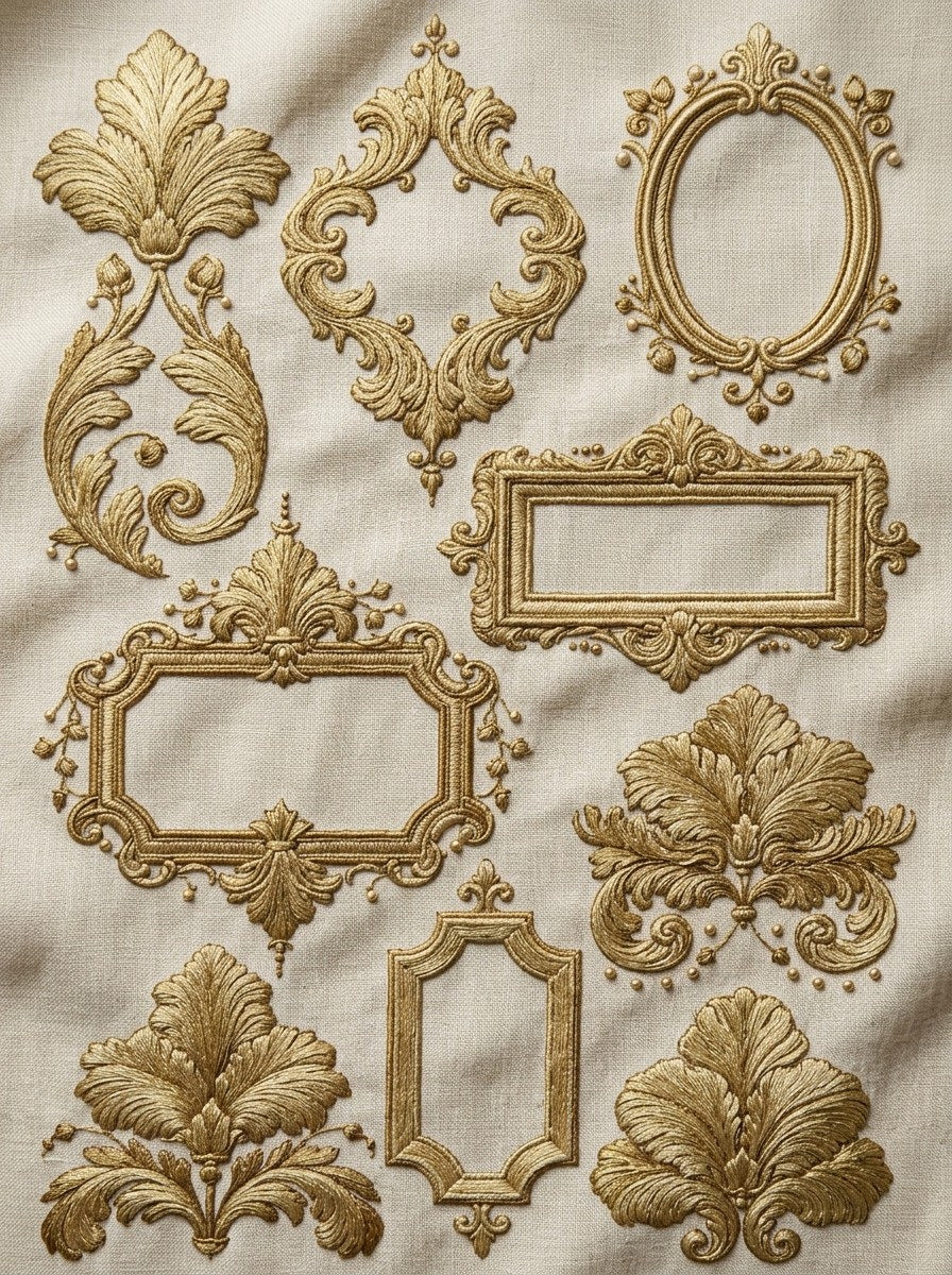 Neo Baroque Petal Forms Book 42 Product Book 4 digital PDF embroidery design book - pattern preview 5