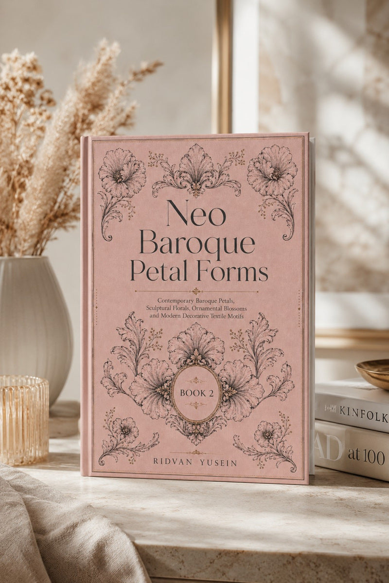 Neo Baroque Petal Forms Book 42 Product Book 2 digital PDF embroidery design book - main cover / hero image 3