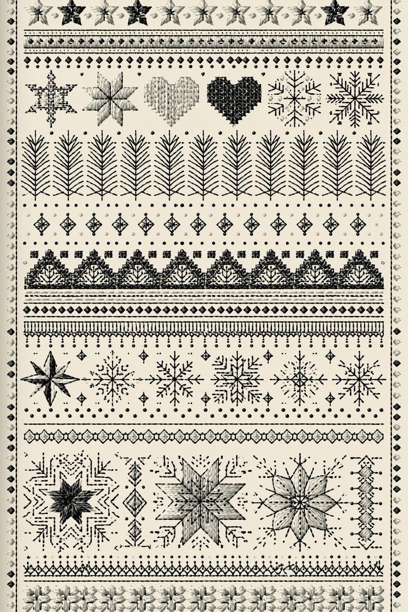 Nordic Christmas Geometry Plate Christmas from Christmas Embroidery Collection Book 2, a digital embroidery design reference for machine embroidery designs, embroidery patterns and seasonal embroidery motifs.