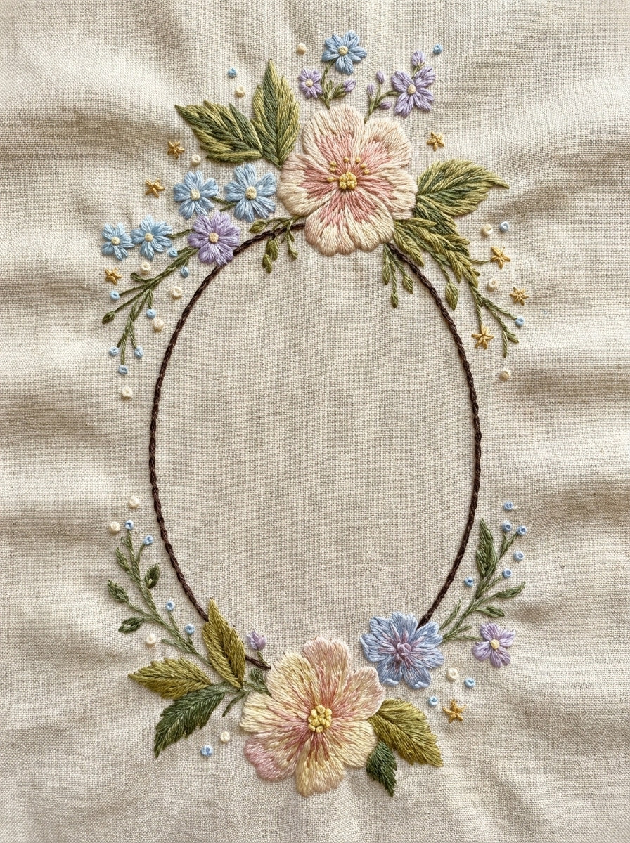 Nursery Oval Initial Frame Baby And Kids 1 Png from Baby & Kids Embroidery Book 3, a digital embroidery design reference for machine embroidery designs, embroidery patterns and frames and monogram spaces.