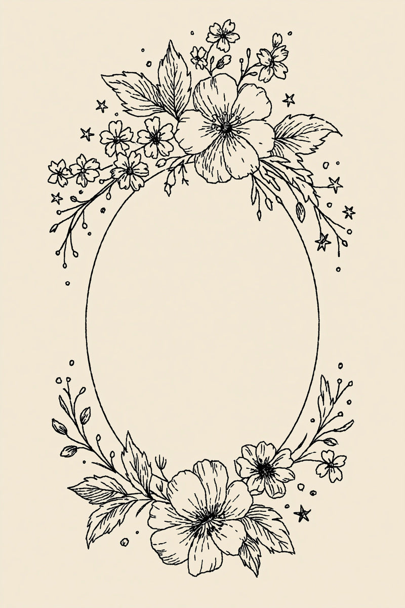 Nursery Oval Initial Frame Baby from Baby & Kids Embroidery Book 3, a digital embroidery design reference for machine embroidery designs, embroidery patterns and frames and monogram spaces.