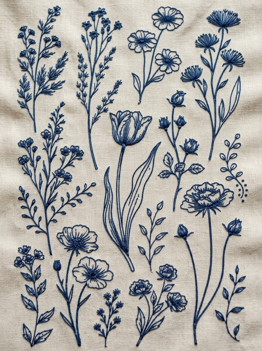 Single Color Embroidery Designs Book 32 Product Book 1 digital PDF embroidery design book - sample plate / motif preview 7