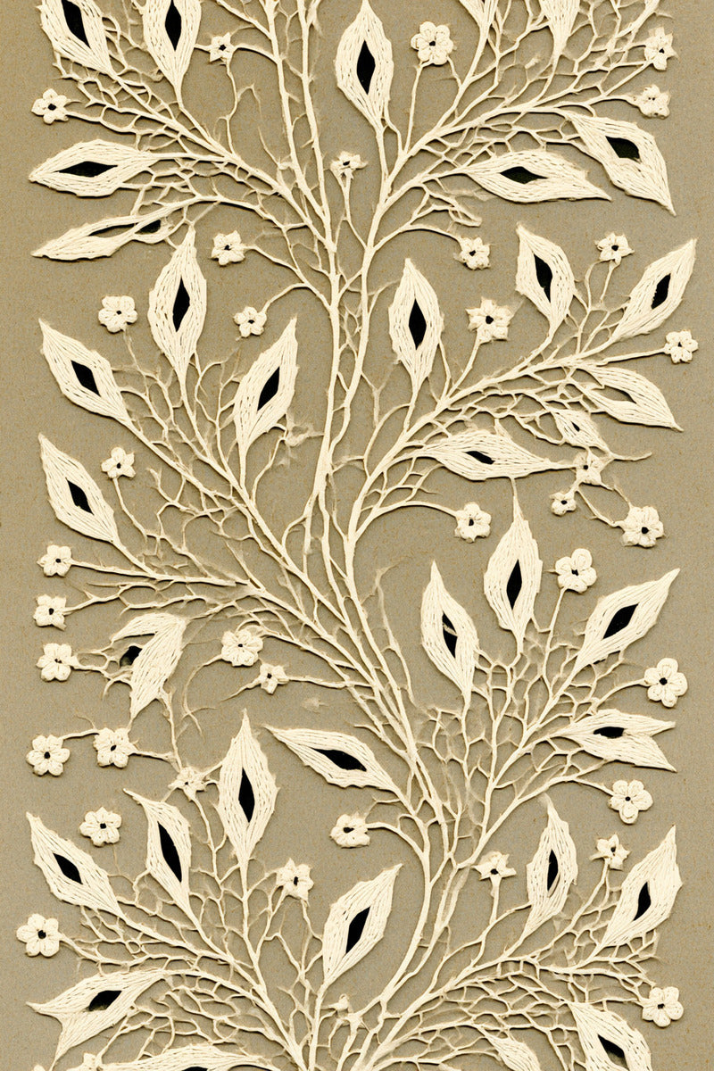 Openwork Vine Panel from Lace Embroidery & Broderie Designs Book 3, a digital embroidery design reference for machine embroidery designs, embroidery patterns and lace and broderie details.