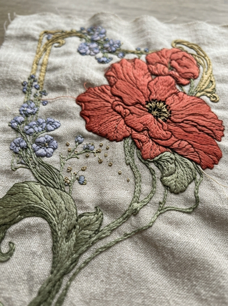 Organic Borders Sinuous Frames And from Art Nouveau Botanical Embroidery Book 3, a digital embroidery design reference for machine embroidery designs, embroidery patterns and border and edge embroidery.
