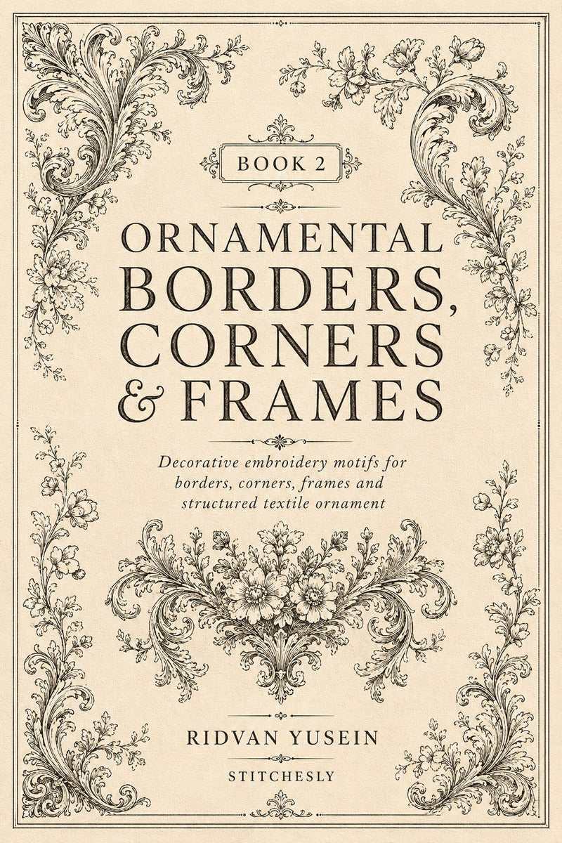 Ornamental Borders, Corners & Frames Book 2 Product Book 2 digital PDF embroidery design book - main cover / hero image 1