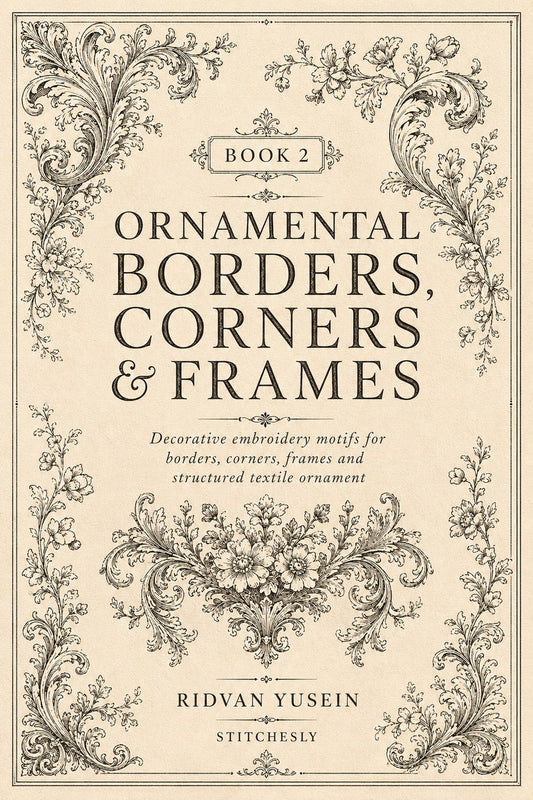 Ornamental Borders, Corners & Frames Book 2 Product Book 2 digital PDF embroidery design book - main cover / hero image 1