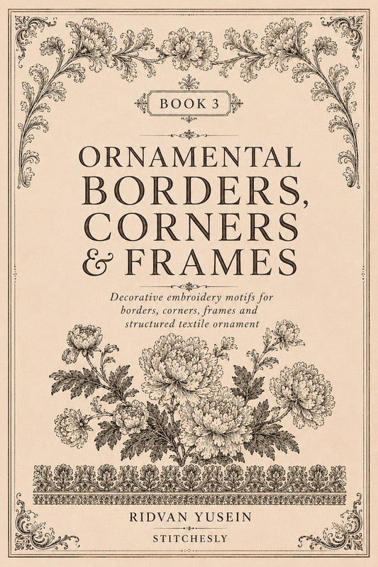 Ornamental Borders, Corners & Frames Book 2 Product Book 3 digital PDF embroidery design book - main cover / hero image 1