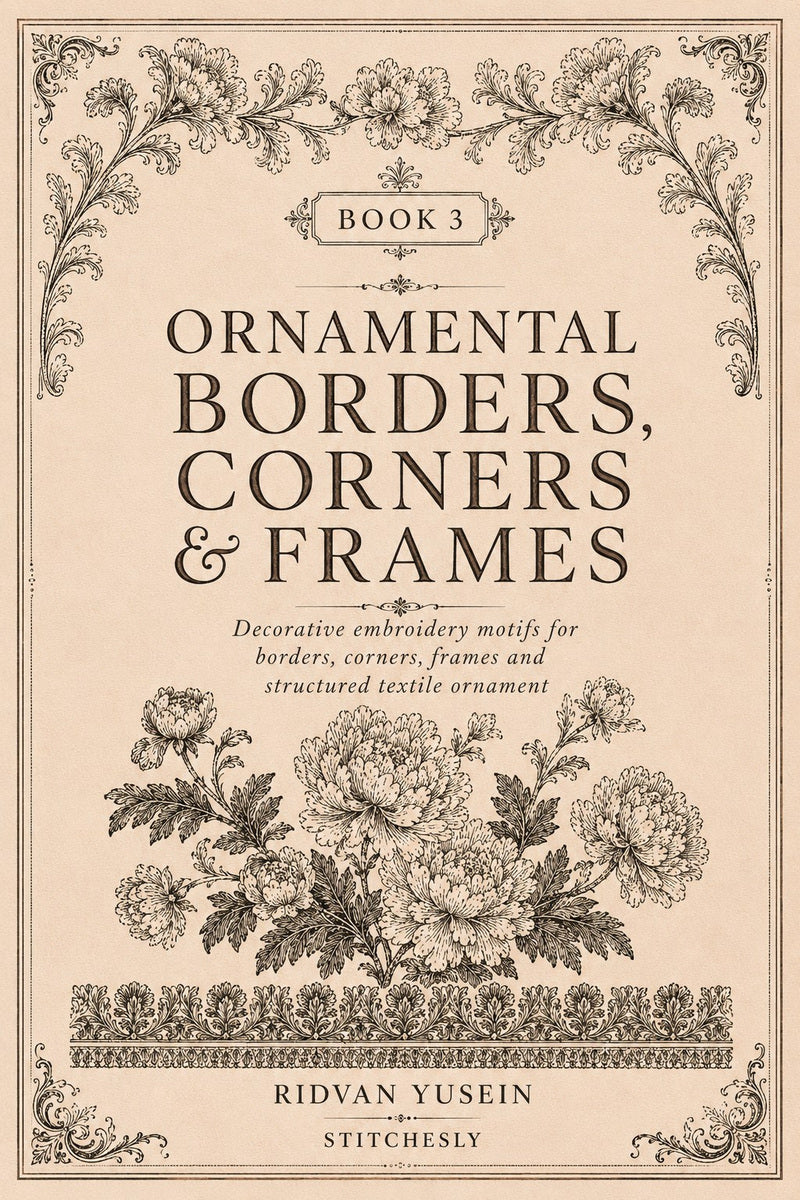 Ornamental Borders, Corners & Frames Book 2 Product Book 3 digital PDF embroidery design book - main cover / hero image 1