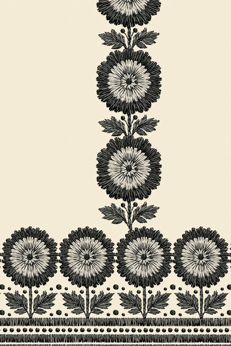 Ornamental Cuff Medallion Border Fashion from Jacket Backs & Shirt Fronts Embroidery Book 1, a digital embroidery design reference for machine embroidery designs, embroidery patterns and border and edge embroidery.