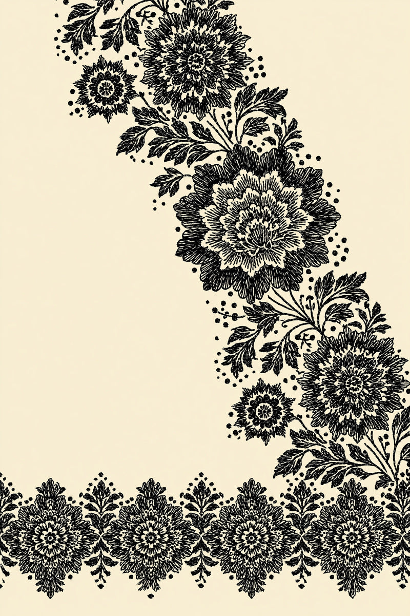 Ornamental Cuff Medallion Border Fashion from Jacket Backs & Shirt Fronts Embroidery Book 4, a digital embroidery design reference for machine embroidery designs, embroidery patterns and border and edge embroidery.