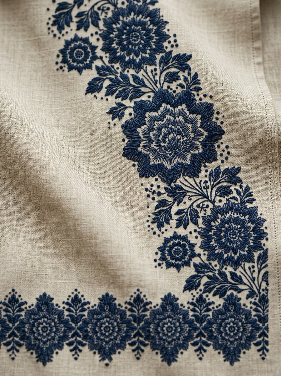 Ornamental Cuff Medallion Border Fashion from Jacket Backs & Shirt Fronts Embroidery Book 4, a digital embroidery design reference for machine embroidery designs, embroidery patterns and border and edge embroidery.