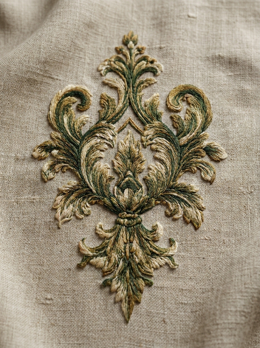 Ornate Baroque Central Motif from Baroque Scrollwork & Luxury Ornament Book 1, a digital embroidery design reference for machine embroidery designs, embroidery patterns and embroidery design reference.