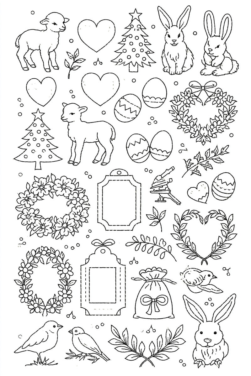 Outline Keepsake Motif Plate Backstitch 02 from Backstitch & Outline Designs Book 2, a digital embroidery design reference for machine embroidery designs, embroidery patterns and embroidery design reference.
