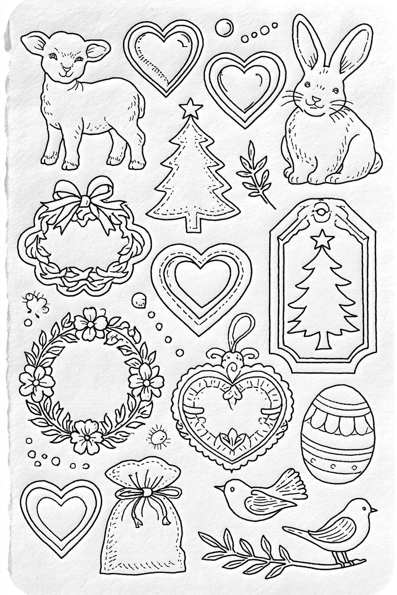 Outline Keepsake Motif Plate Backstitch from Backstitch & Outline Designs Book 3, a digital embroidery design reference for machine embroidery designs, embroidery patterns and embroidery design reference.
