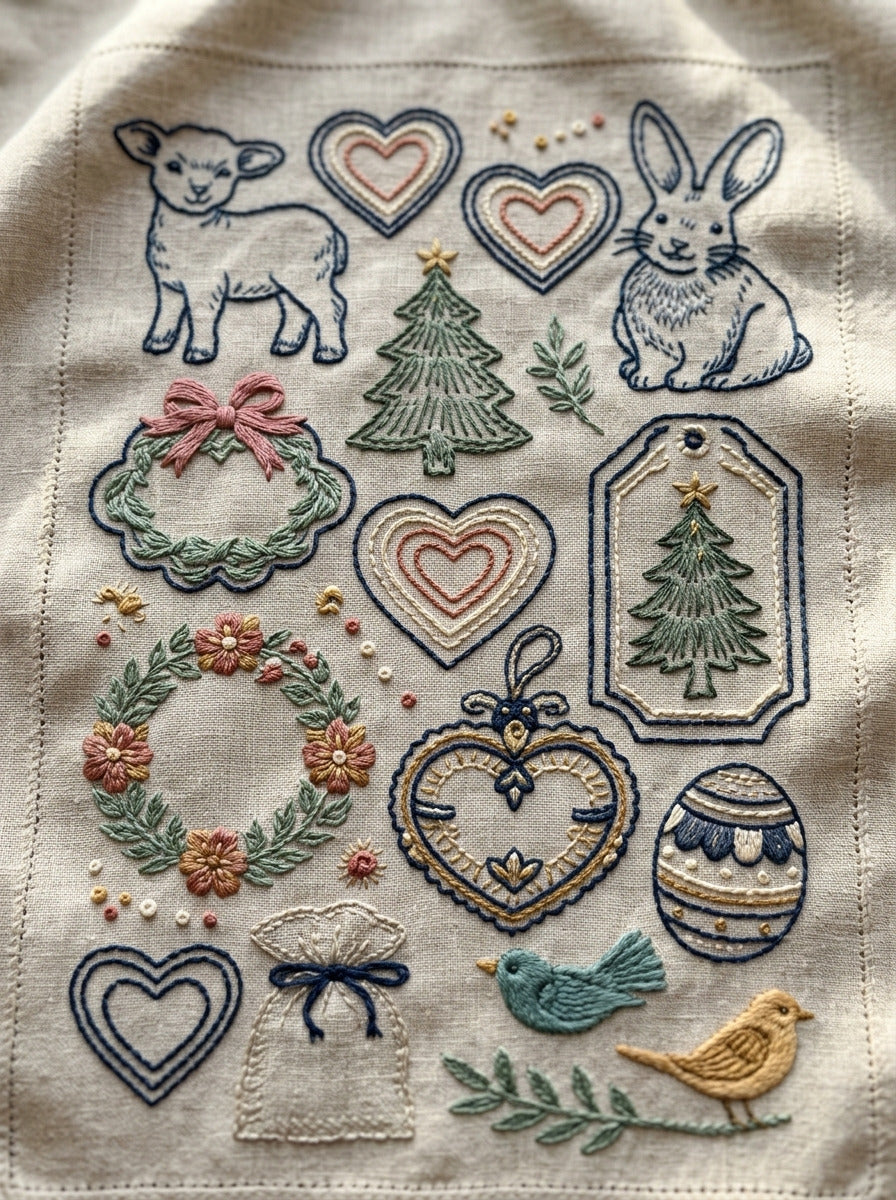 Outline Keepsake Motif Plate Backstitch from Backstitch & Outline Designs Book 3, a digital embroidery design reference for machine embroidery designs, embroidery patterns and embroidery design reference.