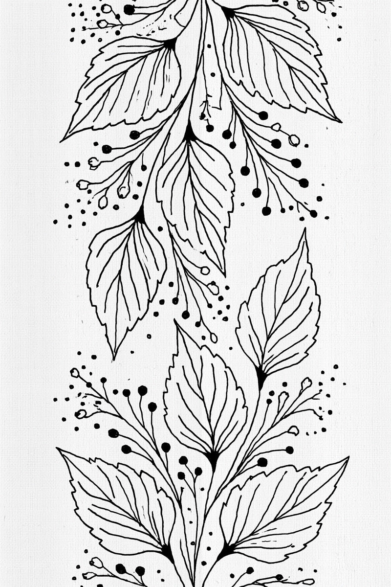 Outline Leaf Border Backstitch And from Backstitch & Outline Designs Book 1, a digital embroidery design reference for machine embroidery designs, embroidery patterns and border and edge embroidery.
