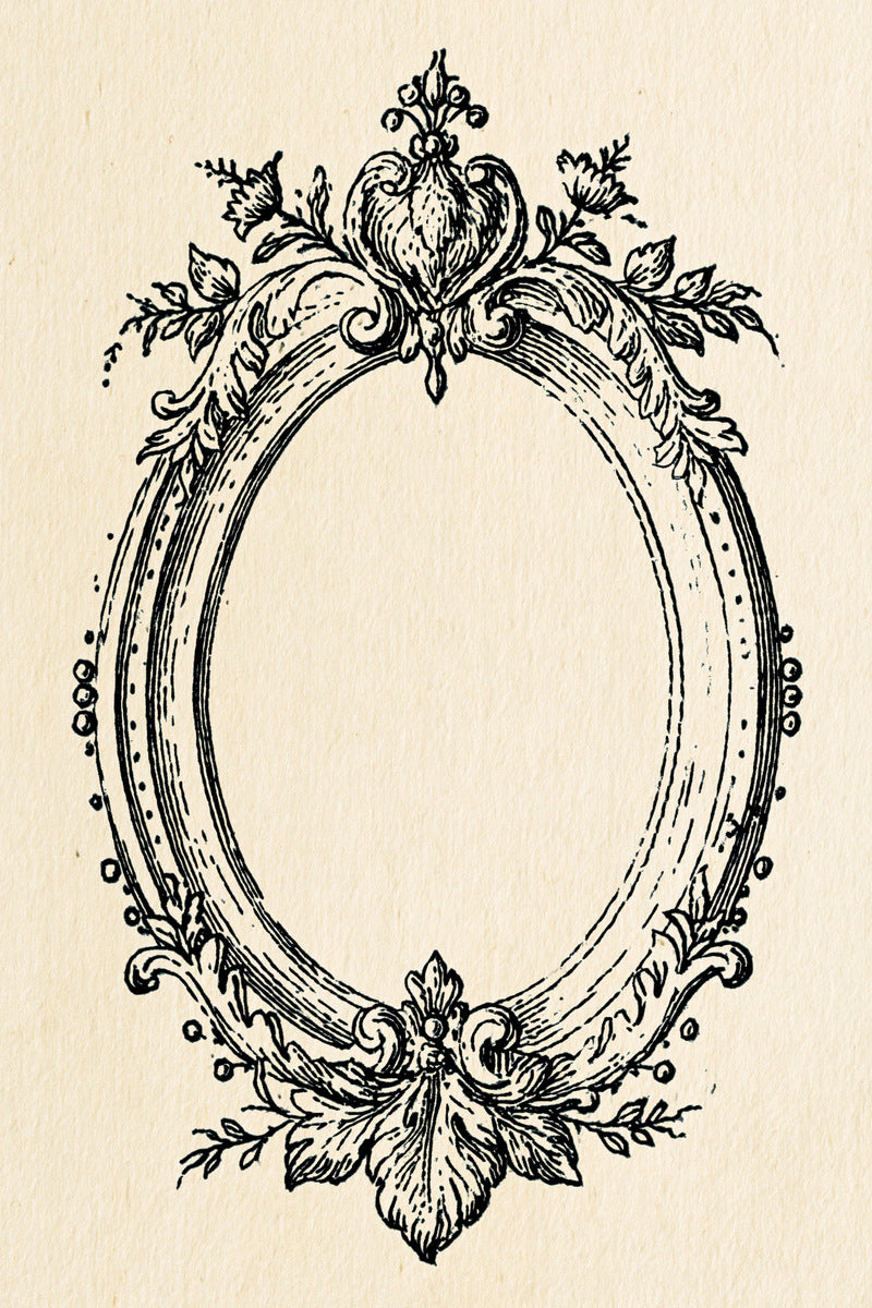 Oval Label Cartouche Frame Classic from Classic Frames & Borders Book 8, a digital embroidery design reference for machine embroidery designs, embroidery patterns and border and edge embroidery.