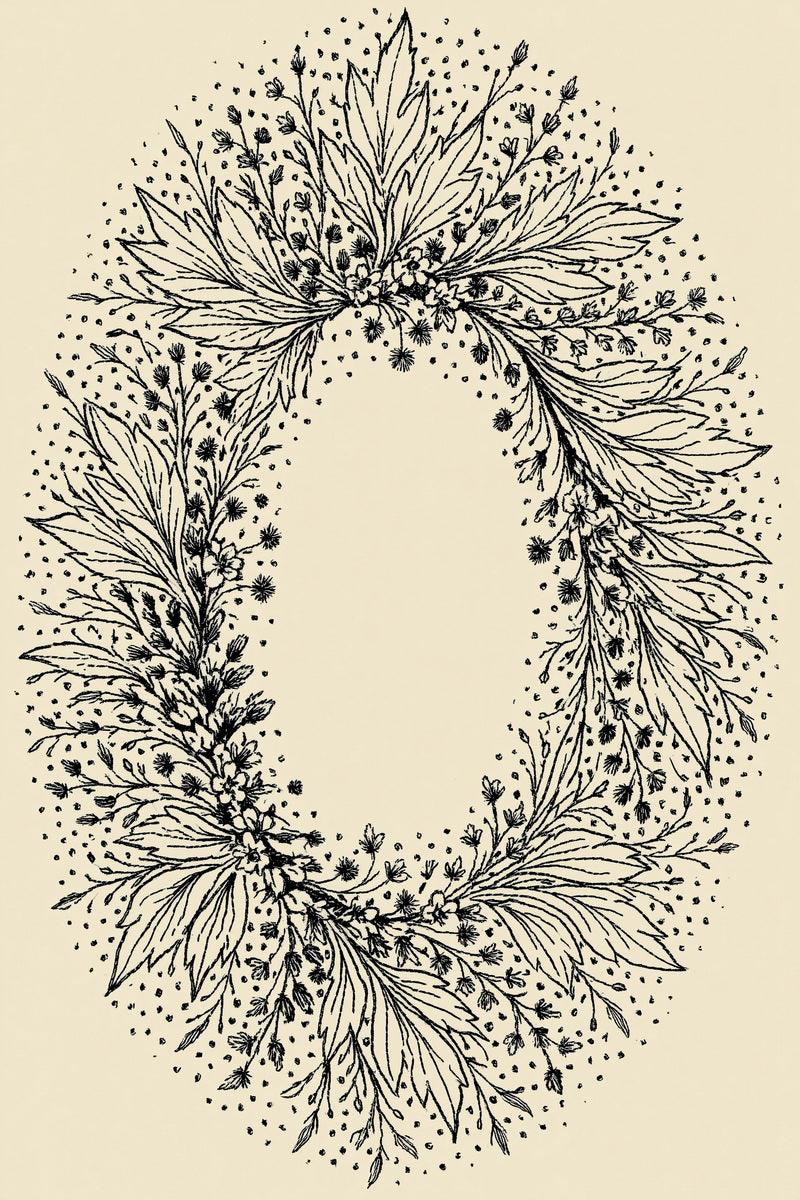 Oval Whitework Initial Frame French from French Embroidery & La Broderie Blanche Book 6, a digital embroidery design reference for machine embroidery designs, embroidery patterns and frames and monogram spaces.